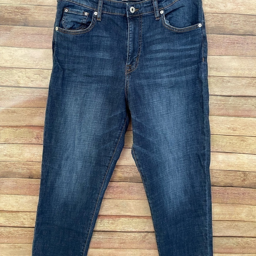 Ella Moss High Waist Straight Ankle Jeans Women's Dark Wash Size: 14/32 - Picture 2 of 10